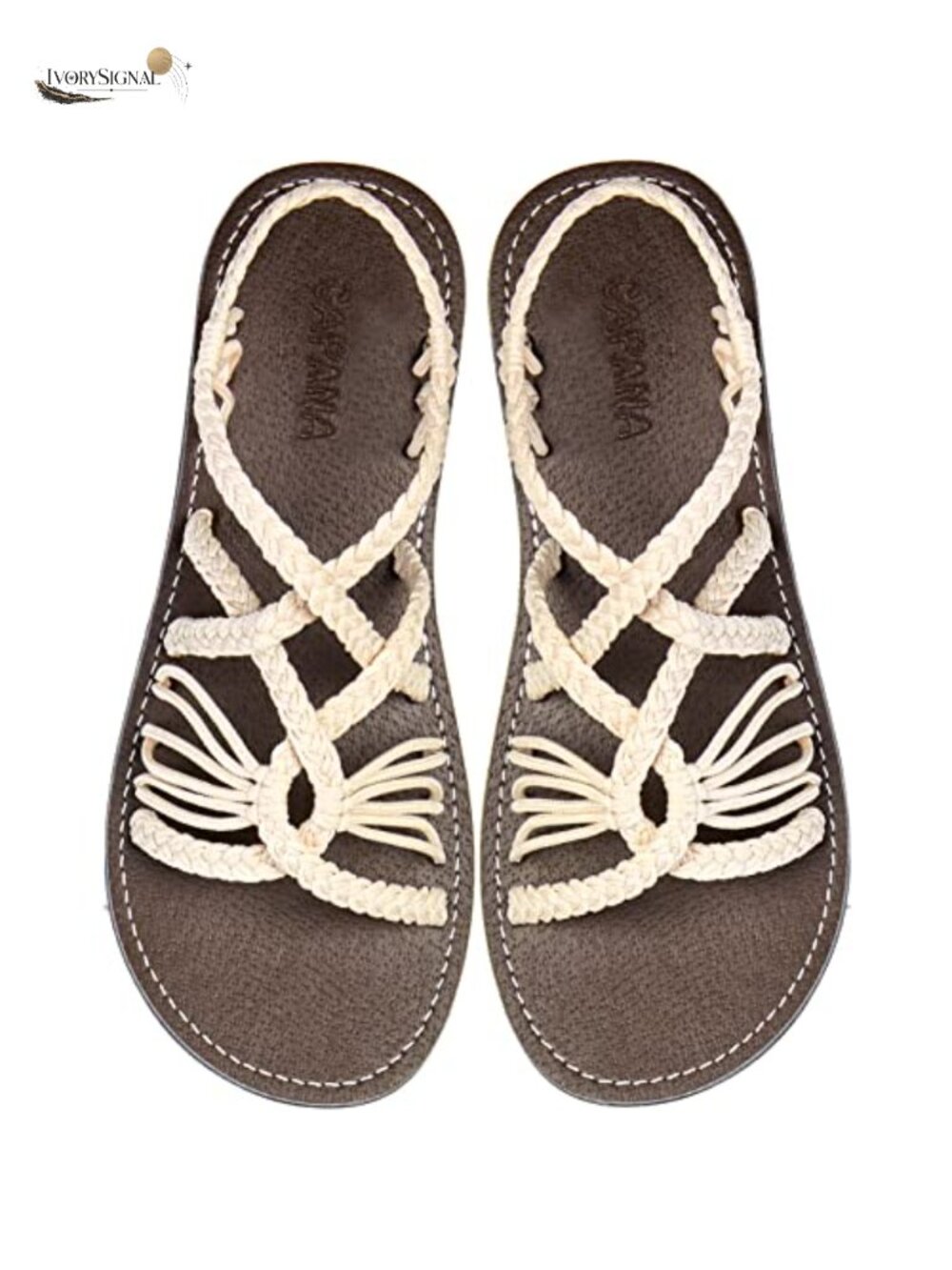 Woven Flat Sandals Strappy Braided Rope Boho Comfort Women's Summer